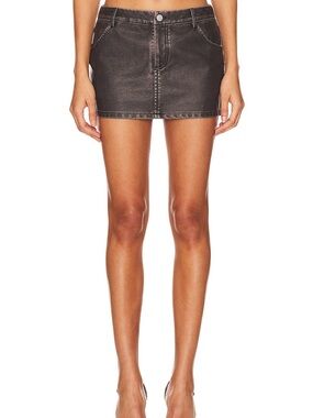 NWT Superdown Black Washed Mini Skirt